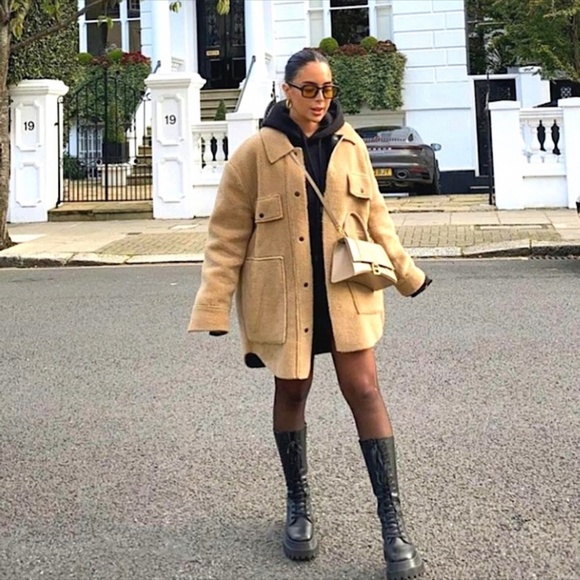 Double faced overshirt shacket fleece - Picture 10 of 15